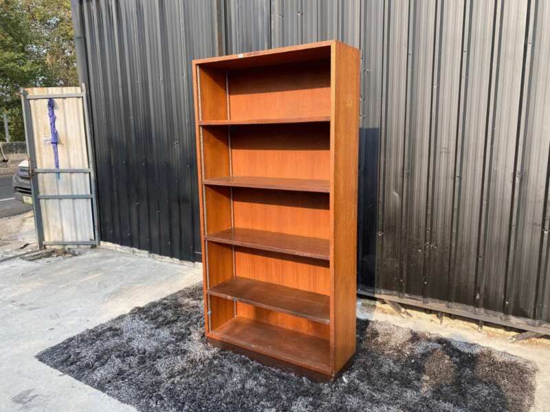 Tall wooden shelf, 5-layer teak frame, teak frame, teak veneer.