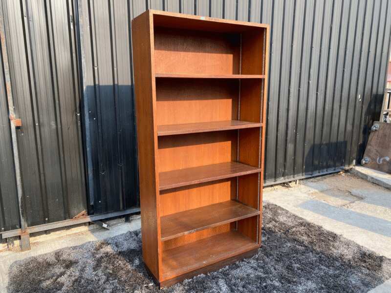 Tall wooden shelf, 5-layer teak frame, teak frame, teak veneer.