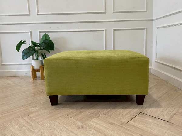 Stool, fabric cushion, green *New, never used