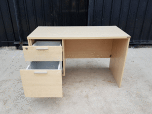 Furradec brand wooden desk with 2 drawers, 120 cm