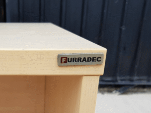 Furradec brand wooden desk with 2 drawers, 120 cm
