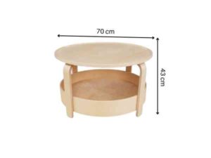 Minimal style 2-seat wooden table and chair set