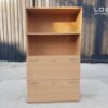 Tall filing cabinet, wooden frame, Logica brand