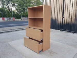 Tall filing cabinet, wooden frame, Logica brand