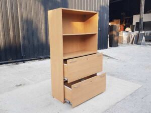 Tall filing cabinet, wooden frame, Logica brand