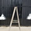 Cafe bar style lamp, stainless steel material.
