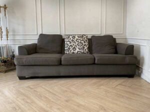 3-seat sofa, fabric cushion, grey