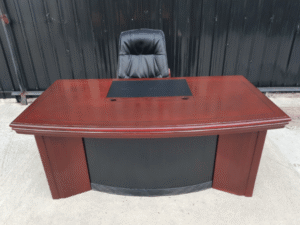 Executive desk set, wooden frame with chair