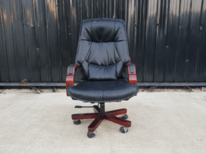 Executive desk set, wooden frame with chair