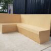 2 piece L shaped corner bench with high backrest