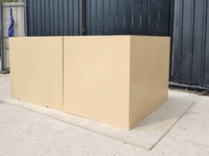 2 piece L shaped corner bench with high backrest