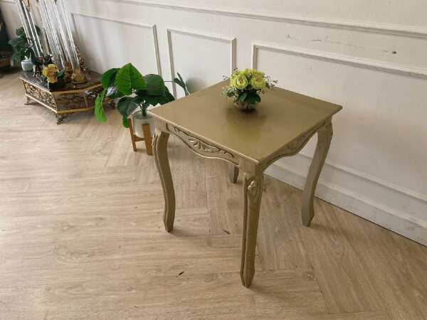 Louis style gold wooden side table