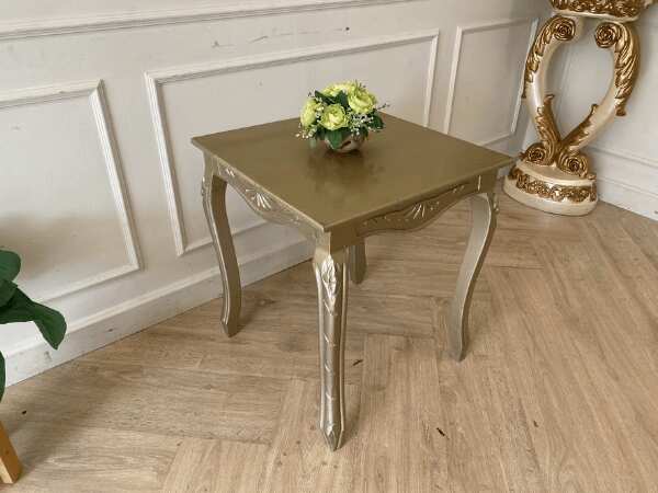 Louis style gold wooden side table