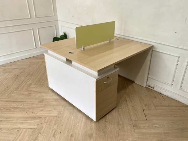 2-seat work desk with document cabinet, Work Station brand