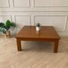Square wooden center table, 90 cm.