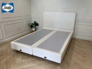 5-foot white bed, Sealy brand