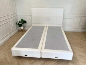 5-foot white bed, Sealy brand