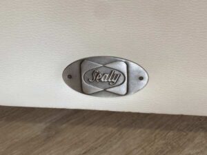 5-foot white bed, Sealy brand