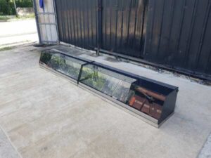 Showcase, glass counter freezer
