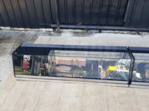 Showcase, glass counter freezer