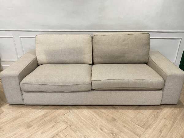 2 + 1 seat sofa, fabric cushion, grey
