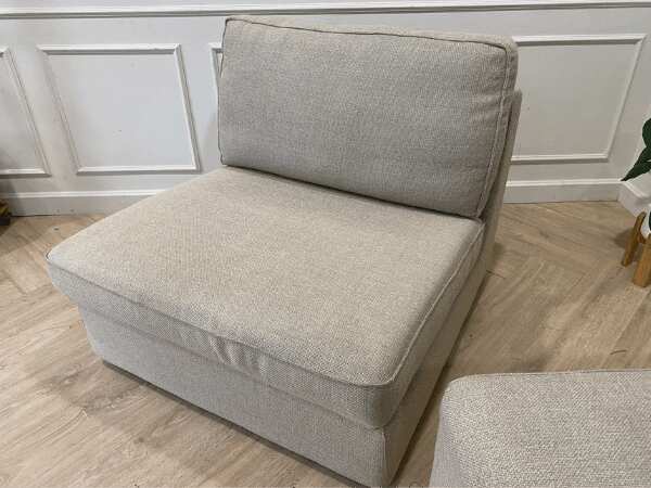 2 + 1 seat sofa, fabric cushion, grey