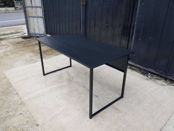 Work desk, steel legs, black, 140 cm