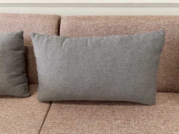 2-seat right-hand corner L-shaped sofa, brown fabric cushion *New, never used