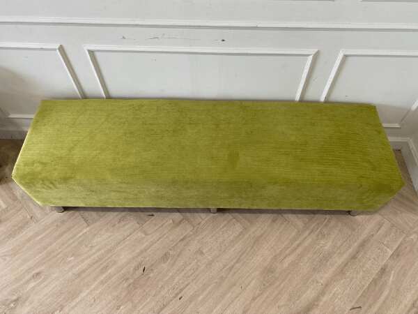 Long stool, fabric cushion, green *New, never used