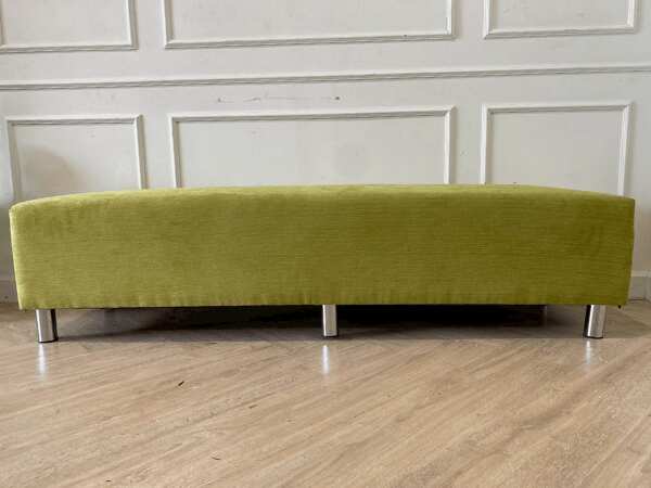 Long stool, fabric cushion, green *New, never used