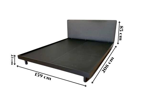 5-foot bed, wooden frame, black