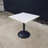 Wooden table, steel legs, 75x75 cm