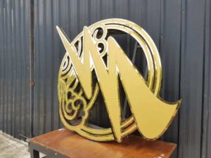 Stainless steel light sign