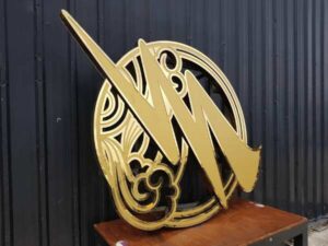 Stainless steel light sign