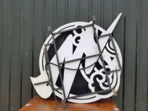 Stainless steel light sign