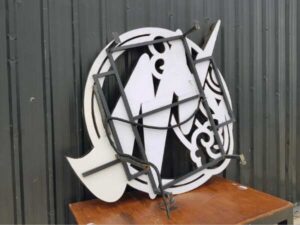 Stainless steel light sign