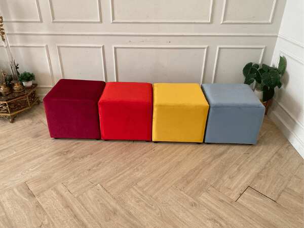 Stool with fabric cushion *New, never used