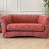 2-seat sofa, fabric cushion, red, 150 cm