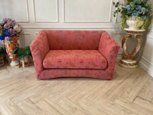 2-seat sofa, fabric cushion, red, 150 cm