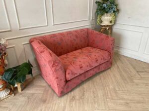 2-seat sofa, fabric cushion, red, 150 cm