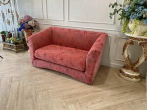2-seat sofa, fabric cushion, red, 150 cm