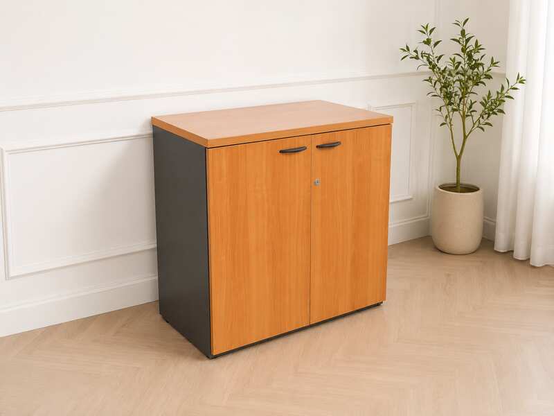 Wooden document cabinet with 2 doors, height 85cm._004SXG3WEG