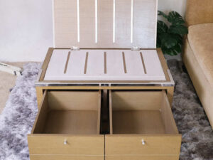 Luggage holder in hotel, wooden luggage cabinet, 2 drawers_096RW47DPL