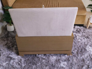 Luggage holder in hotel, wooden luggage cabinet, 2 drawers_096RW47DPL