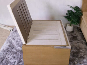 Luggage holder in hotel, wooden luggage cabinet, 2 drawers_096RW47DPL