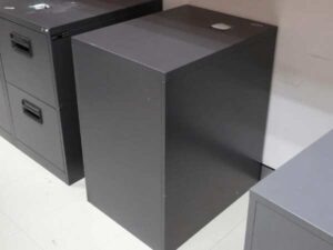 Steel filing cabinet, 2 drawers, gray, UB-Haworth brand *no key_0MJV7NO7BP