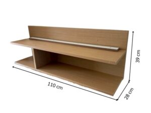 Wall-mounted storage cabinet with doors and shelves.