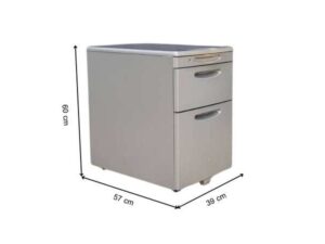 Okamura 2-Drawer File Cabinet, Gray
