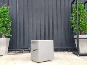 Okamura 2-Drawer File Cabinet, Gray