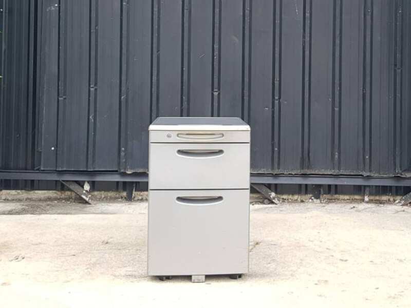 Okamura 2-Drawer File Cabinet, Gray